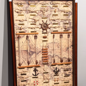 Toptan Ahşap Denizci Bağları Dekoratif Duvar Panosu (90*60 cm)