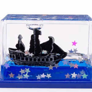 Toptan Yelkenli Tasarımlı Batmayan Gemi Akrilik Sıvı Masa Objesi (6x5 Cm)