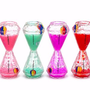 Toptan Dekoratif Kapadokya Balon Figürlü Sıvılı Kum Saati (13x5 Cm)