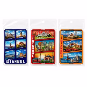 Toptan İstanbul Temalı Ahşap Magnet | 10*7 Cm
