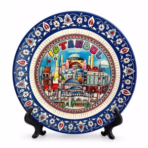 Toptan İstanbul Temalı Dekoratif Porselen Tabak (15 cm)