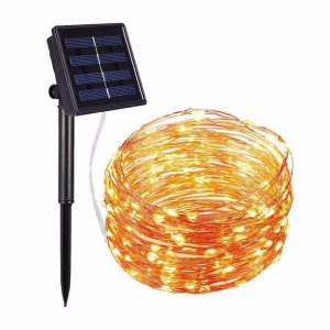 Toptan Solar Güneş Enerjili 100 LED Dekoratif Bahçe Aydınlatma - Gün Işığı