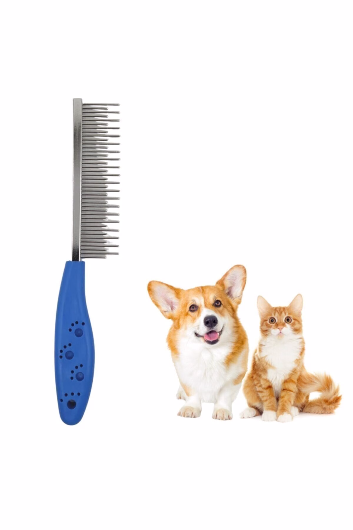 Toptan Kıtık Açıcı Metal Kedi ve Köpek Tarağı - Uzun Tüylü Dostlar İçin