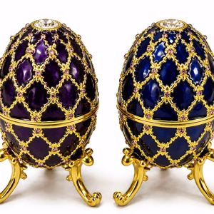 Toptan Swarovski Taşlı Dekoratif Yumurta Obje (10*6 Cm)