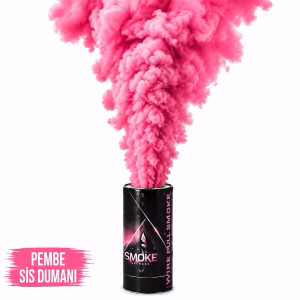 Toptan Pembe Renk Sis Bombası Pembe Duman - Renkli Çekme Tetikli Sis