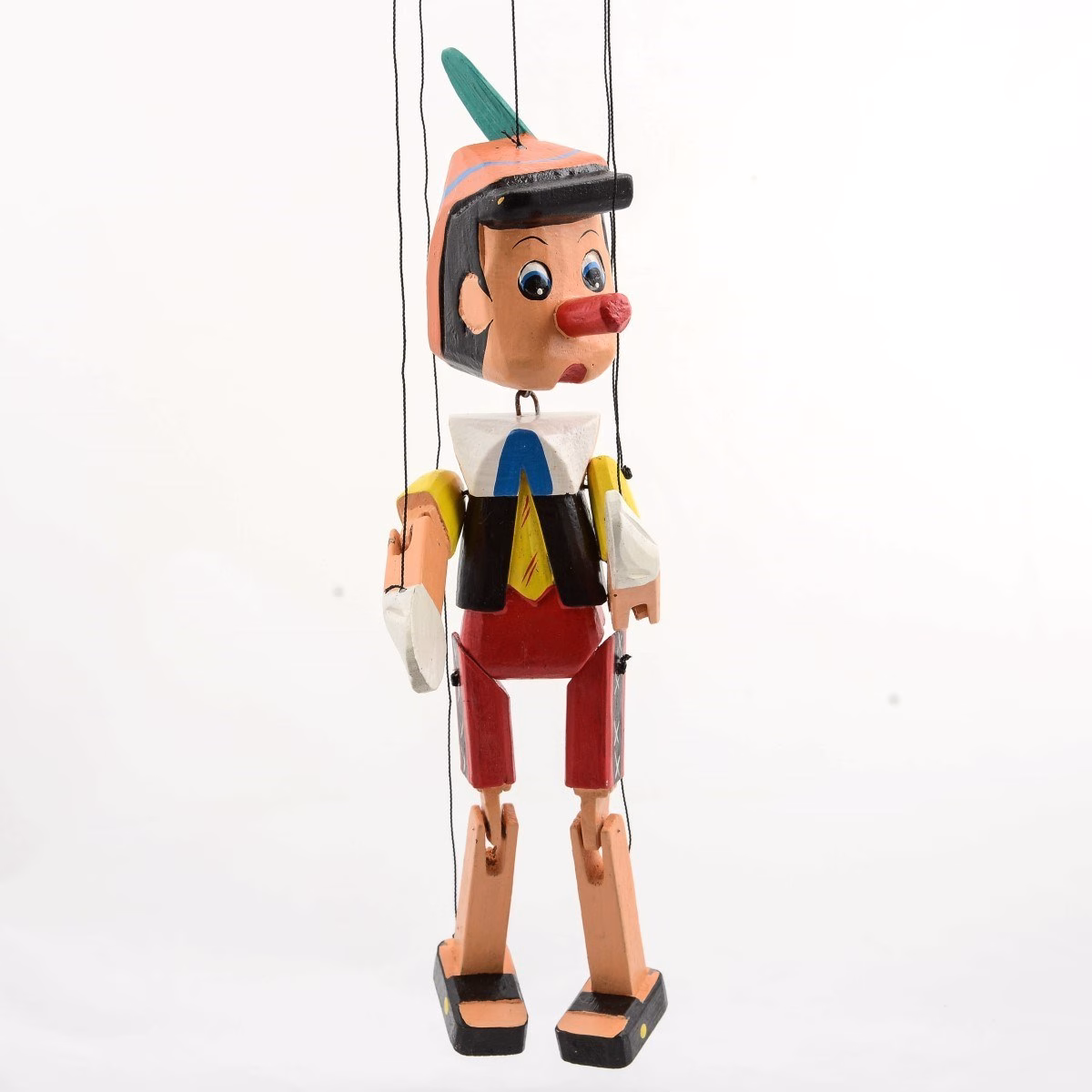 Toptan Ahşap Pinokyo İpli Kukla Oyuncak (20 Cm)