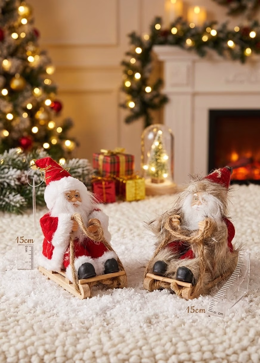 Toptan Kızaklı Noel Baba Biblosu