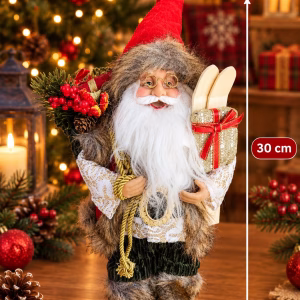 Toptan 30 cm Kayaklı Noel Baba