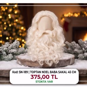 Toptan NOEL BABA SAKAL 45 CM