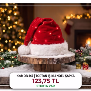 Toptan IŞIKLI NOEL ŞAPKA