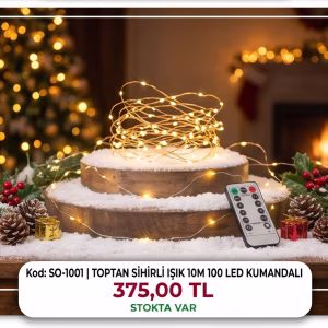 Toptan SİHİRLİ IŞIK 10 METRE 100 LED KUMANDALI