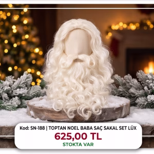 Toptan NOEL BABA SAÇ SAKAL SET LÜX