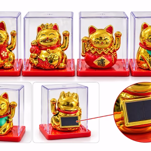 Güneş Enerjili Sallanan Şans Kedisi - Maneki Neko 6160